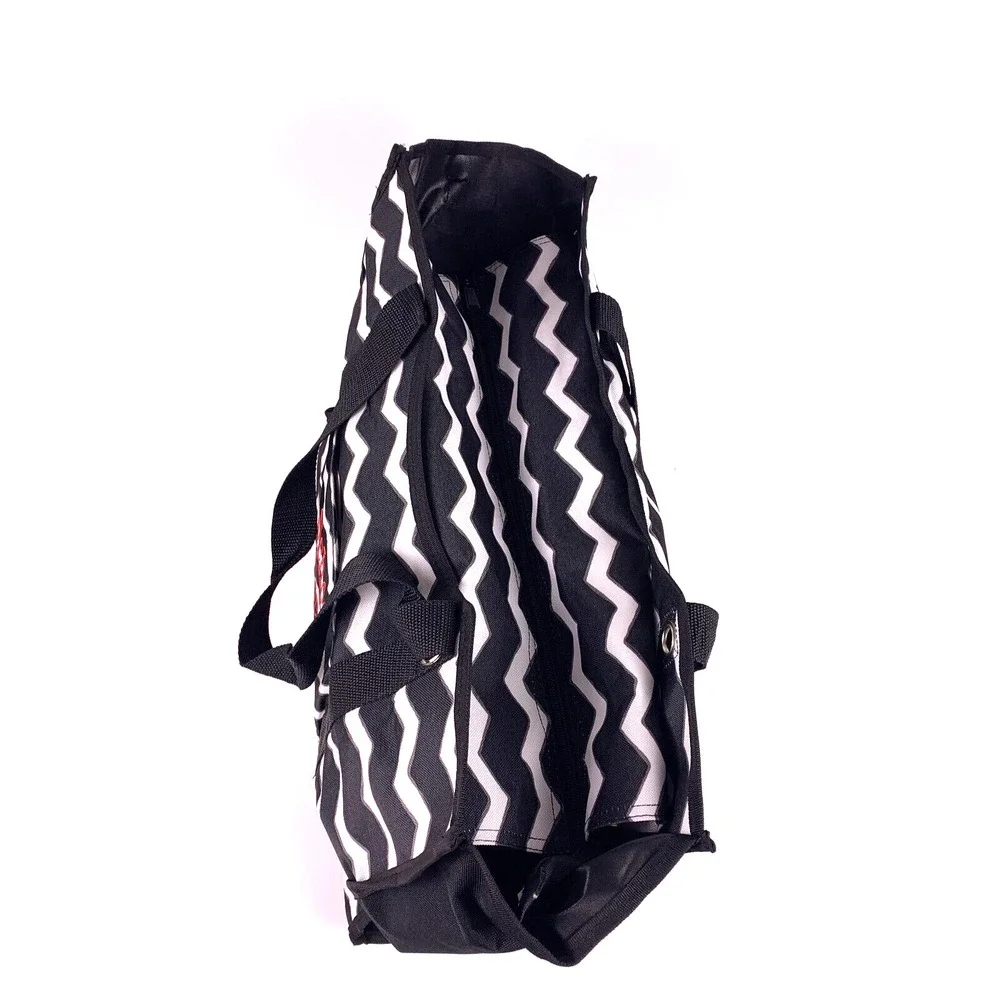 Thirty-One‎ 31 All Day Organizing Tote Black Chevron Red Embroidery School Sucks